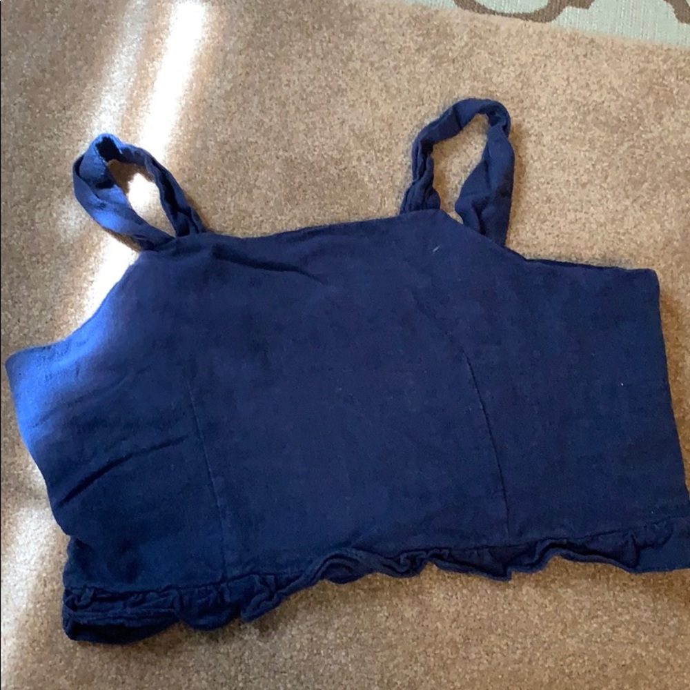 Girls navy cropped top